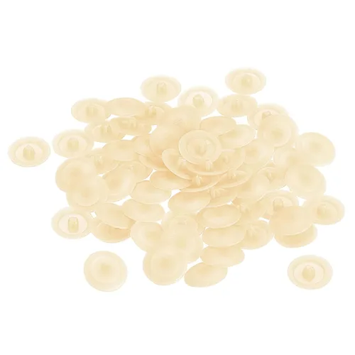 HARFINGTON Tapas de rosca de plástico, 160 piezas, 11.5x3mm, cubierta de plástico para decoración de tornillos para tuerca de montaje de leva Beige