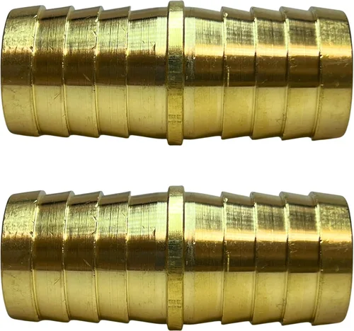 Miniatura 3 de 2 unids latón manguera de latón empalmador empalmador de 1 pulgada manguera de púas Unión Euqal acoplador de púas redondo adaptador de unión por CX