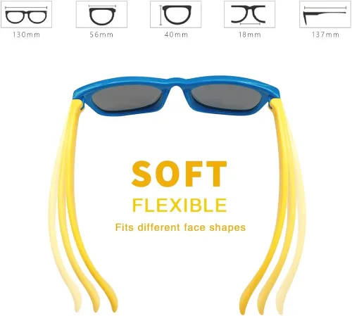 Miniatura 3 de MOTOEYE SUMMER SALE - Gafas de sol para niños polarizadas y flexibles y 100% protección UV para edades de 4 a 9 años, estilos para niñas y niños