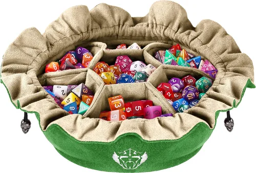 Miniatura 15 de CardKingPro Bolsas Inmensas para Dados con Bolsillos - Azul - Capacidad para 150+ Dados - Gran Organizador para Acaparadores de Dados, Perfecto
