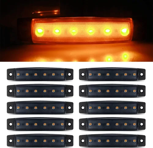 Miniatura 18 de FXC 10x 6 luces LED indicadoras laterales de gálibo para camión, autobús, remolque, luz interior impermeable para barco, luz de popa de cubierta