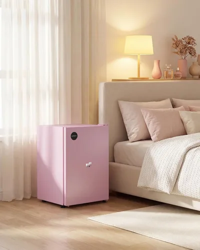 Miniatura 8 de Upstreman Mini refrigerador de 2.5 pies cúbicos, refrigerador pequeño de una sola puerta, refrigerador para dormitorio con 7 termostatos ajustables