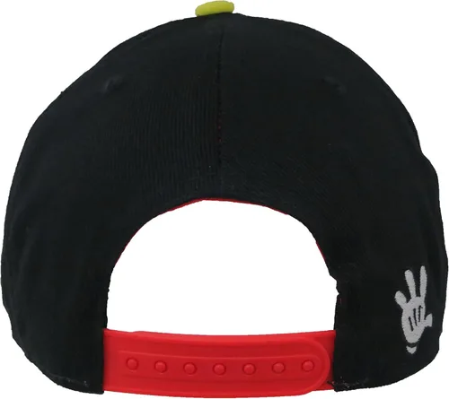 Miniatura 3 de Disney Mickey Mouse Comics - Gorra de béisbol para adultos color rojo y negro