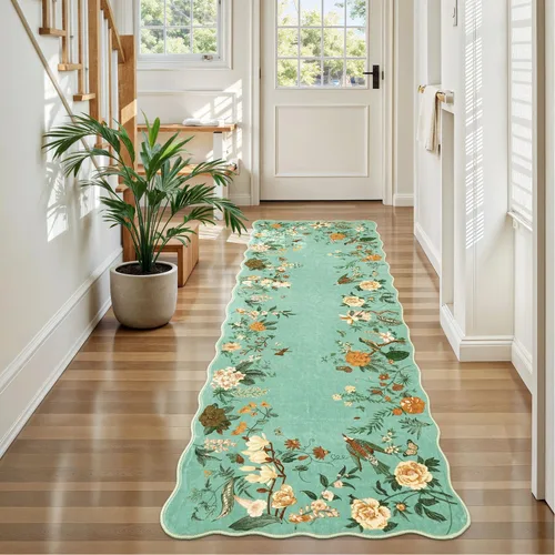 Miniatura 12 de Rugflix Alfombras de área de 8 x 10 pies para sala de estar, alfombra grande lavable, resistente a las manchas, pelo bajo, alfombra oscura moderna
