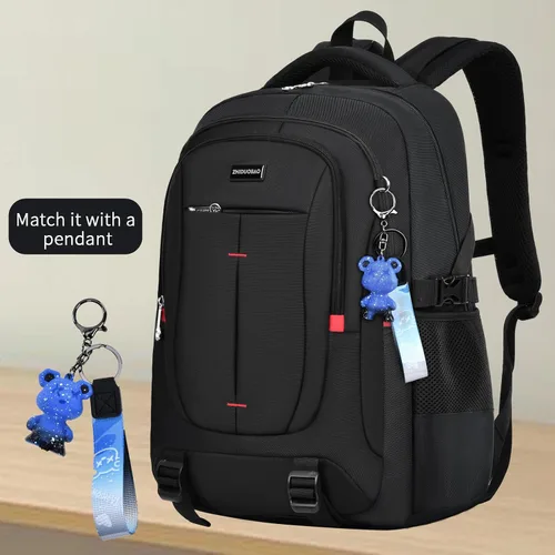 Miniatura 2 de Mochila ligera de camuflaje negro, compartimento para portátil de 15-17 pulgadas, para escuela, universidad, viajes, Casual