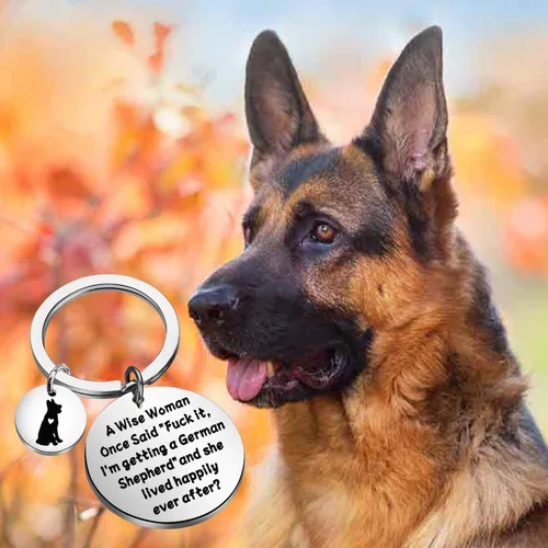Miniatura 6 de TGBJE Regalo de pastor alemán, A Wise Women Getting a German Shepherd She Lived Happily Ever After German Shepherd MomDad Gift