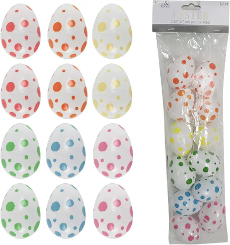 Miniatura 10 de Brite Star Huevos de Pascua, 6 unidades de 3 pulgadas, metálicos: plata/rosa/azul/oro/púrpura/champán
