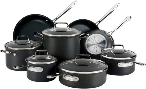 Miniatura 10 de All-Clad Juego de utensilios de cocina antiadherentes anodizados duros, juego de 12 piezas Negro