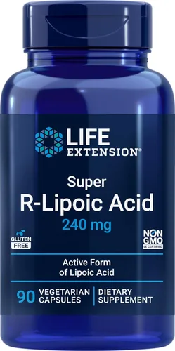 Miniatura 11 de Life Extension Ácido súper R-lipoico – Envejecimiento saludable, defensa del estrés oxidativo – con 240 mg de forma R activa de ácido R-lipoico