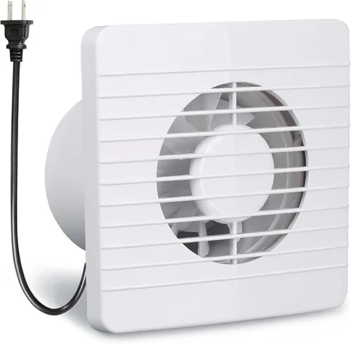 Extractor de pared de 4 pulgadas | IPX4 55CFM, extractor de ventana de rejillas, control antireflujo, para inodoro, oficina, cocina, baño Rejillas