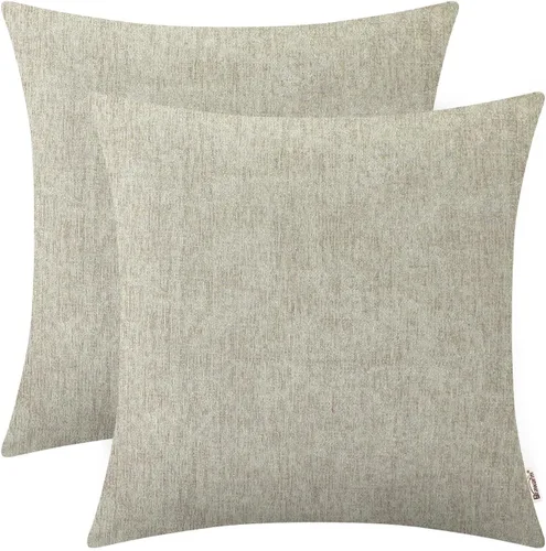 Miniatura 16 de BRAWARM Fundas de almohada 40x40 cm - Paquete de 2 fundas de almohada de chenilla negra, fundas de almohada de chenilla suave teñida sólida