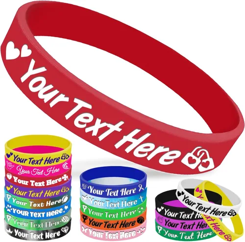 Miniatura 17 de Pulseras de silicona personalizadas, pulseras de goma personalizadas a granel para eventos, regalos de motivación deportiva, apoyos para hombres