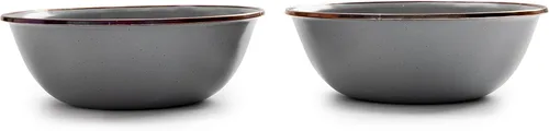 Miniatura 17 de Barebones Juego de 2 tazas de café esmaltadas de 16 onzas, taza de campamento con borde de acero inoxidable