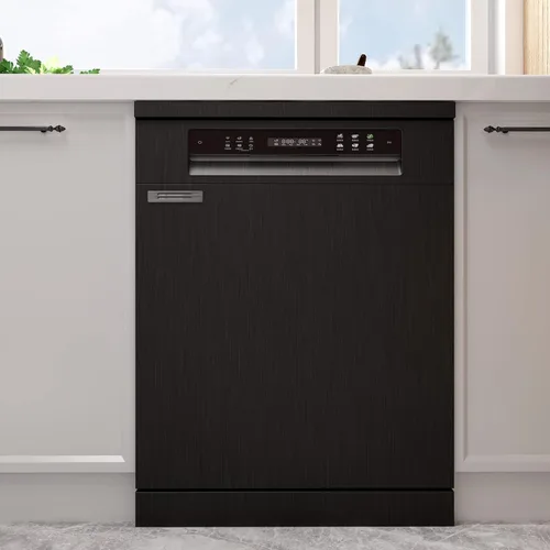Miniatura 3 de LACHEERY Papel de Contacto de Acero Inoxidable Negro para Electrodomésticos Refrigerador Papel Tapiz Metálico Moderno Despegar y Pegar