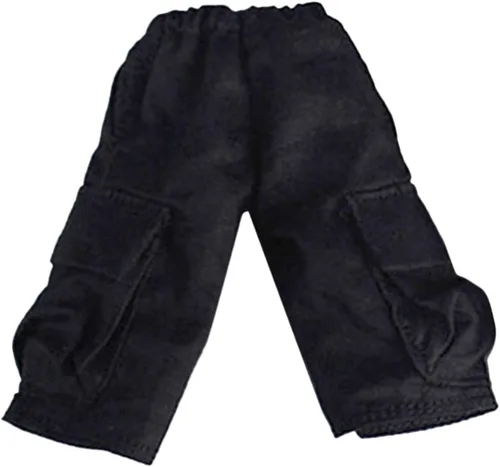 Pantalones cargo de figura masculina a escala 1/12, pantalones cortos de entrenamiento para correr con bolsillos adicionales para figuras de acción