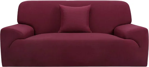 Miniatura 14 de uxcell Funda elástica para sofá, funda clásica sólida para sofás, sofá biplaza o sillón, muebles universales de poliéster elástico con una funda