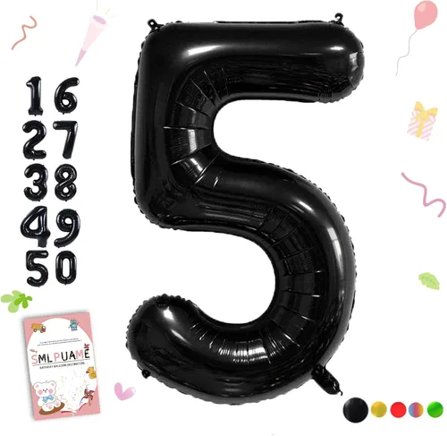 Miniatura 53 de Globos de números de 40 pulgadas del 0 al 9 dorados grandes del número 0, globos digitales para suministros de decoración de celebración de fiesta