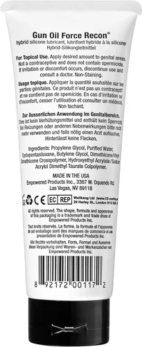 Miniatura 2 de Gun Oil Lubricante de silicona híbrido Force Recon - Gel híbrido que consta de silicona y agua pura para una lubricación ligera y duradera