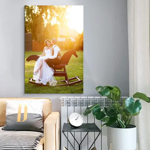 Miniatura 4 de NWT Impresiones en lienzo personalizadas con tus fotos para bodas, cuadros de lienzo personalizados para pared para imprimir enmarcados, 36 x 24