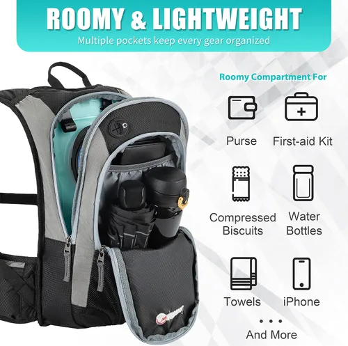 Miniatura 3 de Mochila de hidratación para senderismo con bolsa de agua - Miracol Bolsa de agua aislada con vejiga de 2L