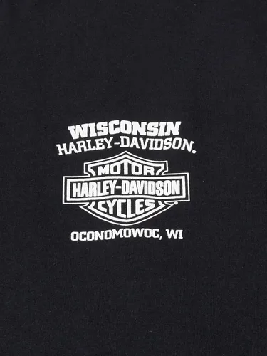 Miniatura 3 de Harley-Davidson Skull Lightning Crest - Camisa de manga larga para hombre, color negro, Negro