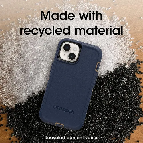 Miniatura 4 de OtterBox iPhone 14 y iPhone 13 (solo) - Funda Defender Series - Zapatos de ante azul - Resistente y duradero - con protección de puertos - Solo