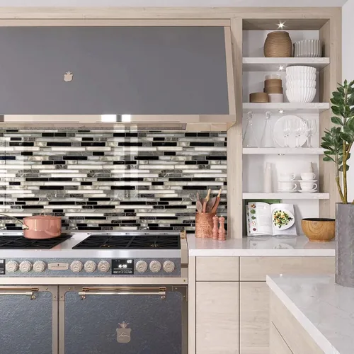 Miniatura 6 de Livebor Papel tapiz de cocina para despegar y pegar, papel tapiz de azulejos de cocina, papel tapiz de 17.7 x 118.1 pulgadas, papel de contacto