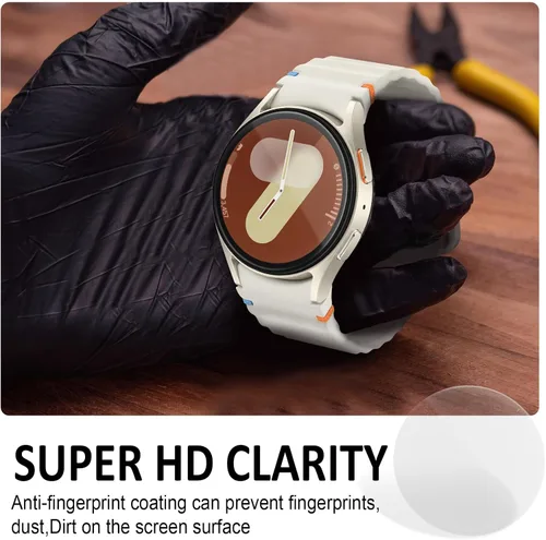 Miniatura 6 de SPGUARD Paquete de 4 protectores de pantalla para Samsung Galaxy Watch 7 de 1.575 pulgadas (1.575 in), película transparente de vidrio templado