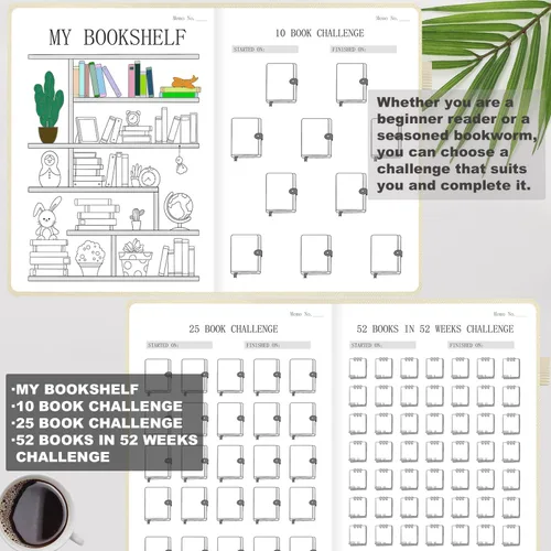 Miniatura 5 de Diario de lectura, diario de lectura de libros, seguimiento y revisa tu lectura, accesorios de libros de regalo para amantes de los libros y Verde