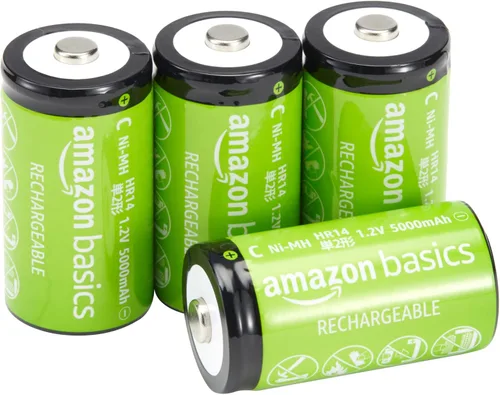 Miniatura 7 de Amazon Basics Baterías recargables de celda D, paquete de 4, NiMH, 10000 mAh, recarga hasta 1000 veces y precargadas