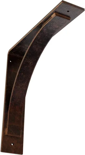 Miniatura 22 de Soporte de acero Morris de 3 pulgadas de ancho x 6 pulgadas de profundidad x 6 pulgadas de alto, latón envejecido