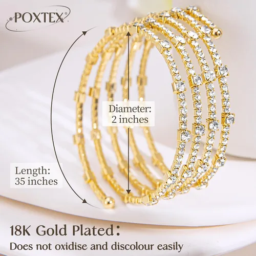 Miniatura 4 de Gold Bracelets for Women, Dainty Bracelets for Women Trendy, 14K Real Gold Bracelets Stack With Heart, Beaded, Cuban, Paperclip, Snake, Rope, Pearl