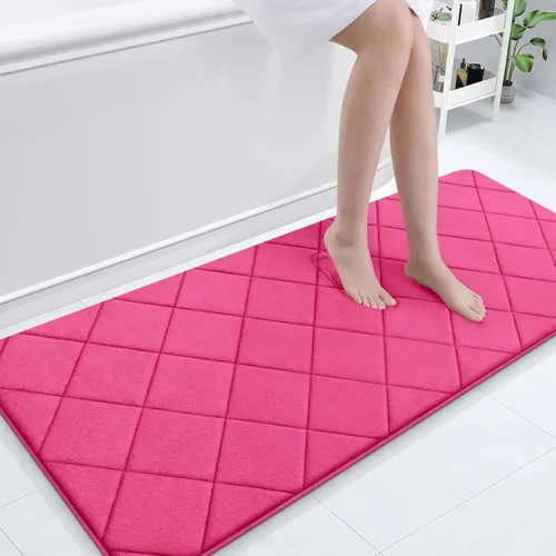 Miniatura 25 de OLANLY Tapete de baño de espuma viscoelástica de 24 x 16 pulgadas, ultra suave y absorbente, lavable a máquina, cómodo tapete de baño para suelo