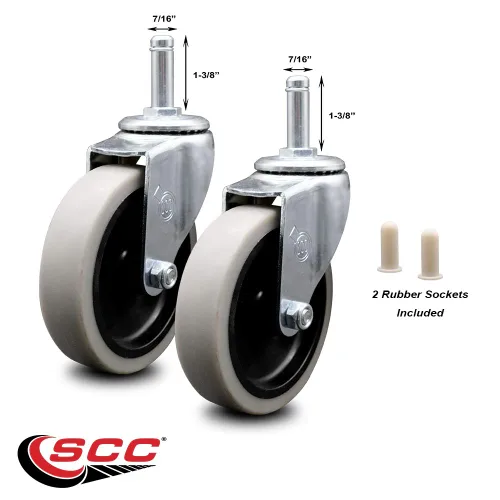 Miniatura 2 de Service Caster Marca – Compatible con/reemplazo para – Carritos de limpieza de conserje – Se adapta a la mayoría de carritos de limpieza Rubbermaid