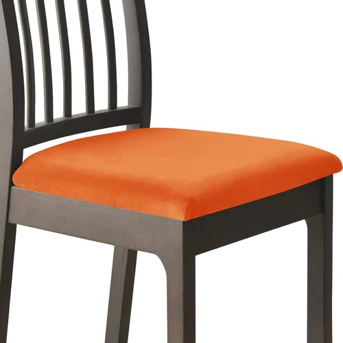 Miniatura 10 de Juego de 2 fundas elásticas para asiento de silla de comedor, de terciopelo suave, fundas protectoras universales extraíbles para sillas de comedor