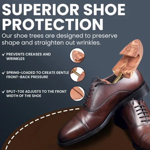 Miniatura 4 de Árbol de zapato de cedro HOUNDSBAY - Hormas de zapatos para hombre y mujer, zapatillas, ensanchador y moldeador
