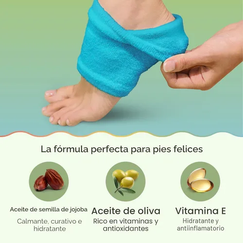 Miniatura 4 de ZenToes Calcetines de talón hidratante, 2 pares de calcetines de spa con forro de gel para curar y tratar talones secos y agrietados mientras Azul