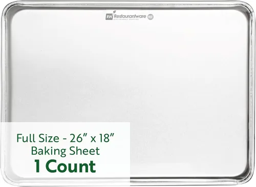 Miniatura 13 de Restaurantware Met Lux - Sartén industrial para hornear de 26 x 18 pulgadas, 1 sartén de panadería de tamaño completo, bordes con bordes que