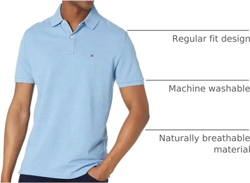 Miniatura 13 de Tommy Hilfiger Polo de piqué de algodón de manga corta para hombre en ajuste regular