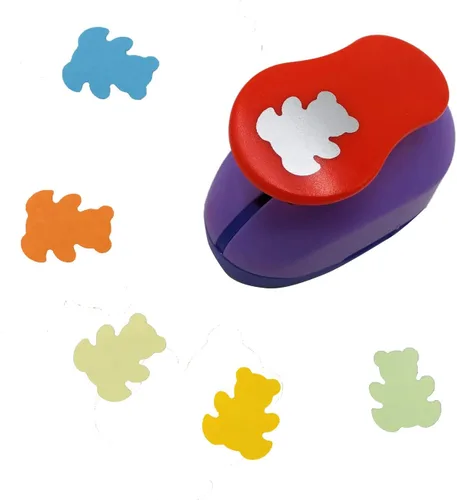 Miniatura 3 de Juego de 3 piezas de oso (5/8 pulgadas + 1 pulgada + 1.5 pulgadas) para manualidades, perforador de papel de oso, perforador de papel