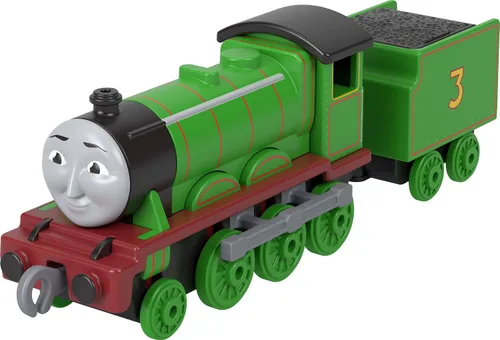 Miniatura 10 de Mattel Thomas & Friends - Tren de juguete, motor Hiro fundido a presión grande y auto de carga de la serie Classic & All Engines Go