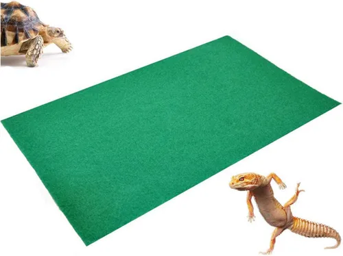 Miniatura 10 de Tfwadmx Alfombra de reptil, paquete de 2 alfombrillas de dragón barbudo, terrario, sustrato, ropa de cama para serpiente, tortuga, lagarto, geckos