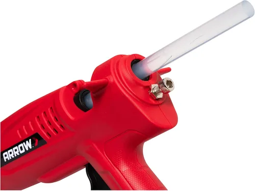 Miniatura 5 de Arrow Fastener Pistola de pegamento termofusible eléctrica profesional de 300 vatios para manualidades, construcción y madera, transparente