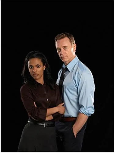 Law & Order UK Alesha Phillips with arms crossed and James Steel 8 x 10 Inch Photo