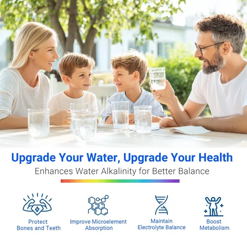 Miniatura 9 de LCF Filtro de agua alcalina de encimera, iones de plata mejorados, filtro de agua de acero inoxidable de 6 etapas para llave de fregadero, reduce