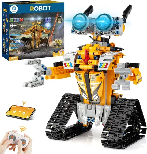 Sillbird Kit de construcción de robot con control remoto, regalos STEM para niños de 8 a 13 años, juguetes robóticos codificables para cumpleaños de