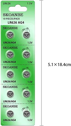 Miniatura 2 de SKOANBE 20 paquetes SR626SW LR626 AG4 377 V377 LR66 1.5V batería de reloj