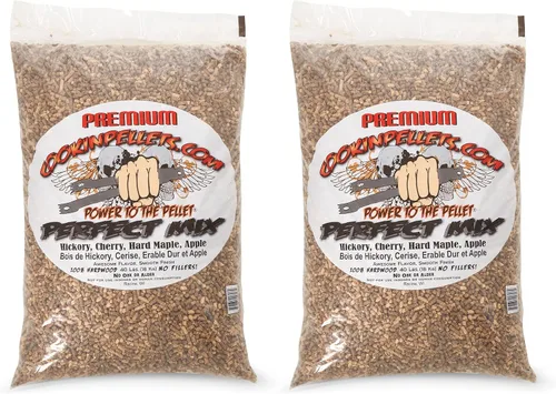 Miniatura 15 de CookinPellets Perfect Mix - Parrilla de madera dura natural, nogal, cereza, arce duro y manzana, pellets de madera para parrilla de pellets