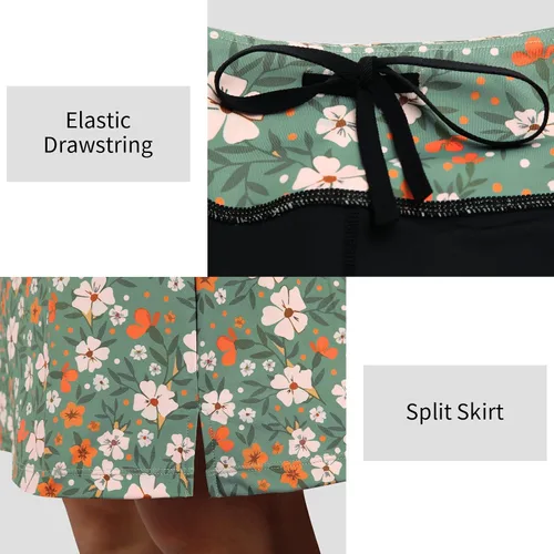 Miniatura 27 de ANIVIVO Faldas pantalón para mujer de 20 pulgadas de longitud a la rodilla, faldas deportivas de pickleball para tenis, golf y pickleball