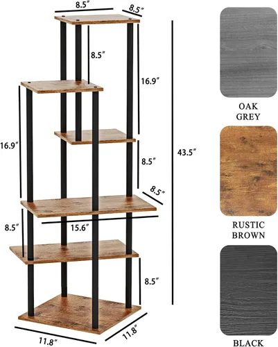 Miniatura 2 de Soporte para plantas de interior de 6 niveles de metal para múltiples macetas, soportes altos para flores de esquina para sala de estar, balcón